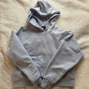 Baby Blue Cropped Hoodie